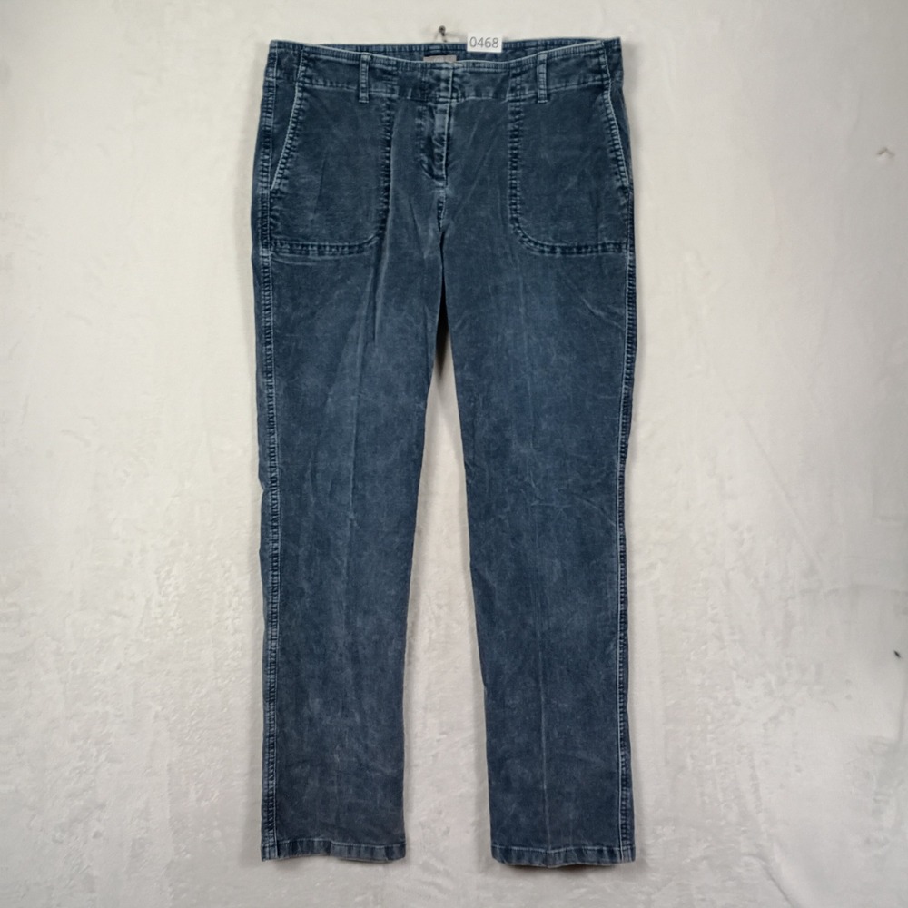 J. Jill‎ Corduroy Pants Womens 10 Petite Blue Stretch Straight Leg Dress Boho